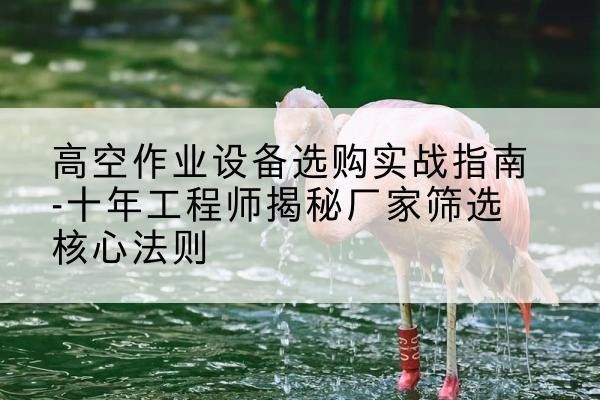 昌邑剪叉式升降机厂家-高空作业设备选购实战指南-十年工程师揭秘厂家筛选核心法则