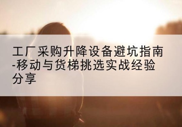 昌邑移动式升降机怎么选-工厂采购升降设备避坑指南-移动与货梯挑选实战经验分享